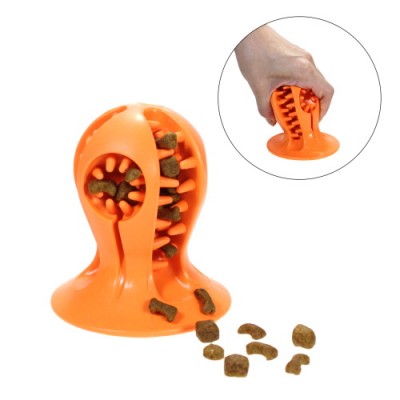 Amazon Hot Sale Durable Attachable Rubber Pet Food Treat Dispenser Toy