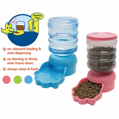 PP And PE Plastic Automatic Pet Feeder Dispenser For Water And Food