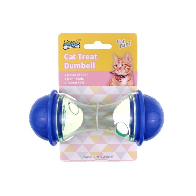 Tested Safe Funny Treat & Play Plastic New Cat Toy Dumbbell