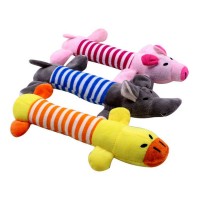 Pig Elephant Duck Cute Squeak Sound Pet Toys Plush Chew Dog Toys