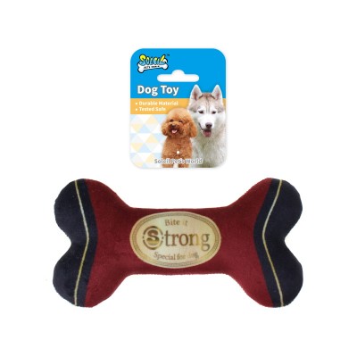 China Pet Toy Factory Stuffing Durable Polyester Oxford Plush Dog Chew Bone Toy