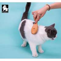 Hair removal soft combs wooden handle pet massage brush dogs accessories hair bows pet grooming