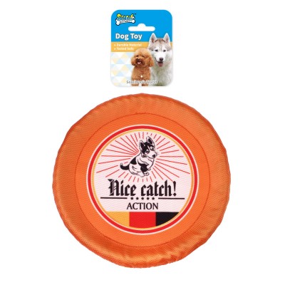 Hot Sale Durable Canvas Interactive Dog Training Toy Big Flying Disc 9"