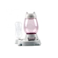 Two in One Automatic Plastic Pet Feeder and Water Dispenser Cute Kitten ears for Dog Cat