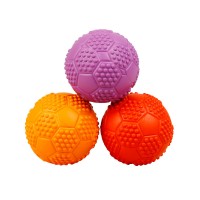 Everfriend Colorful 7.5cm Elasticity Rubber Soccer Training Squeak Dog Pet Ball Toys