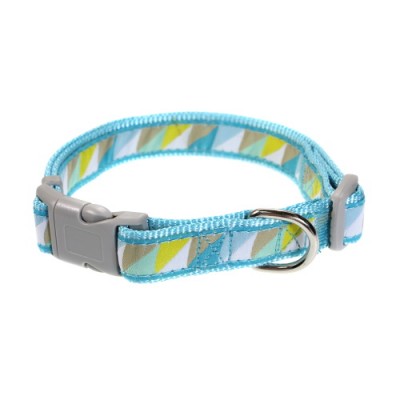 Quick Release Adjustable Nylon Pattern Braided Dog Harness Leash Collar Set