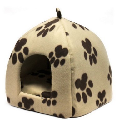 Soft & Comfortable Fordable Paw Pattern Triangle Pet Tent House For Pet