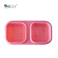 Plastic Dog Food Bowl Double Pet Feeders