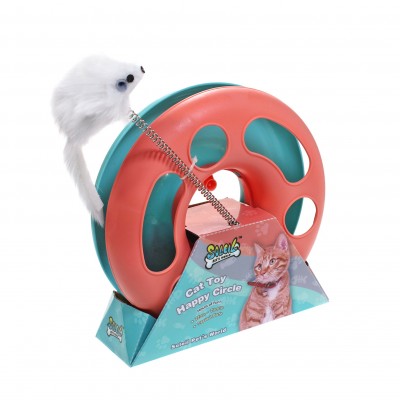 Perfect Interactive Cat Toy Plastic Happy Circle Stock Pet Toy