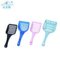 Plastic cat litter scoop and pet pooper scoop with paw cut