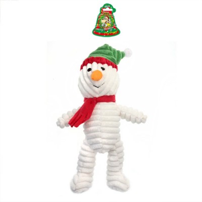 2019 New Arrival Christmas Embroidery Soft Plush Snowman Dog Toy