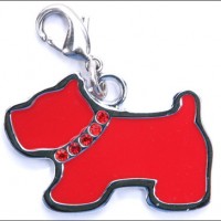 dog shape pendant can hang on the collars